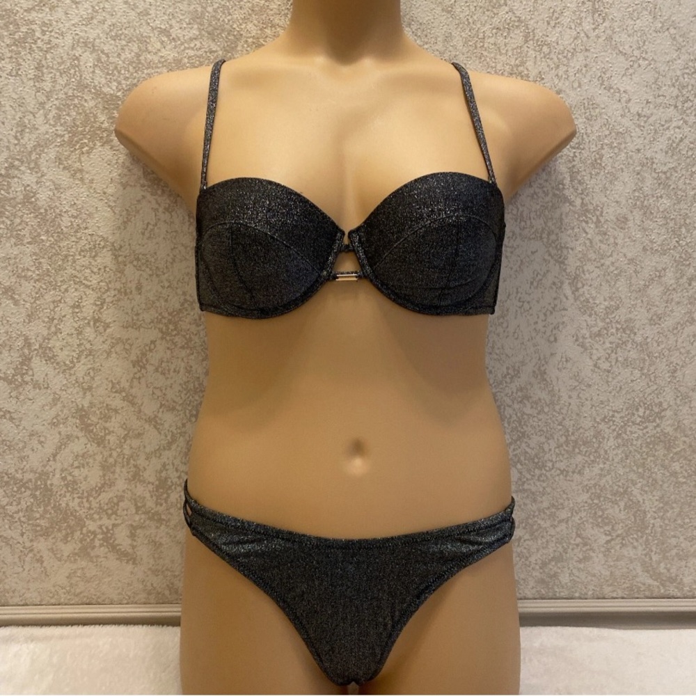 Victoria's Secret Shimmering Dark Black Bikini